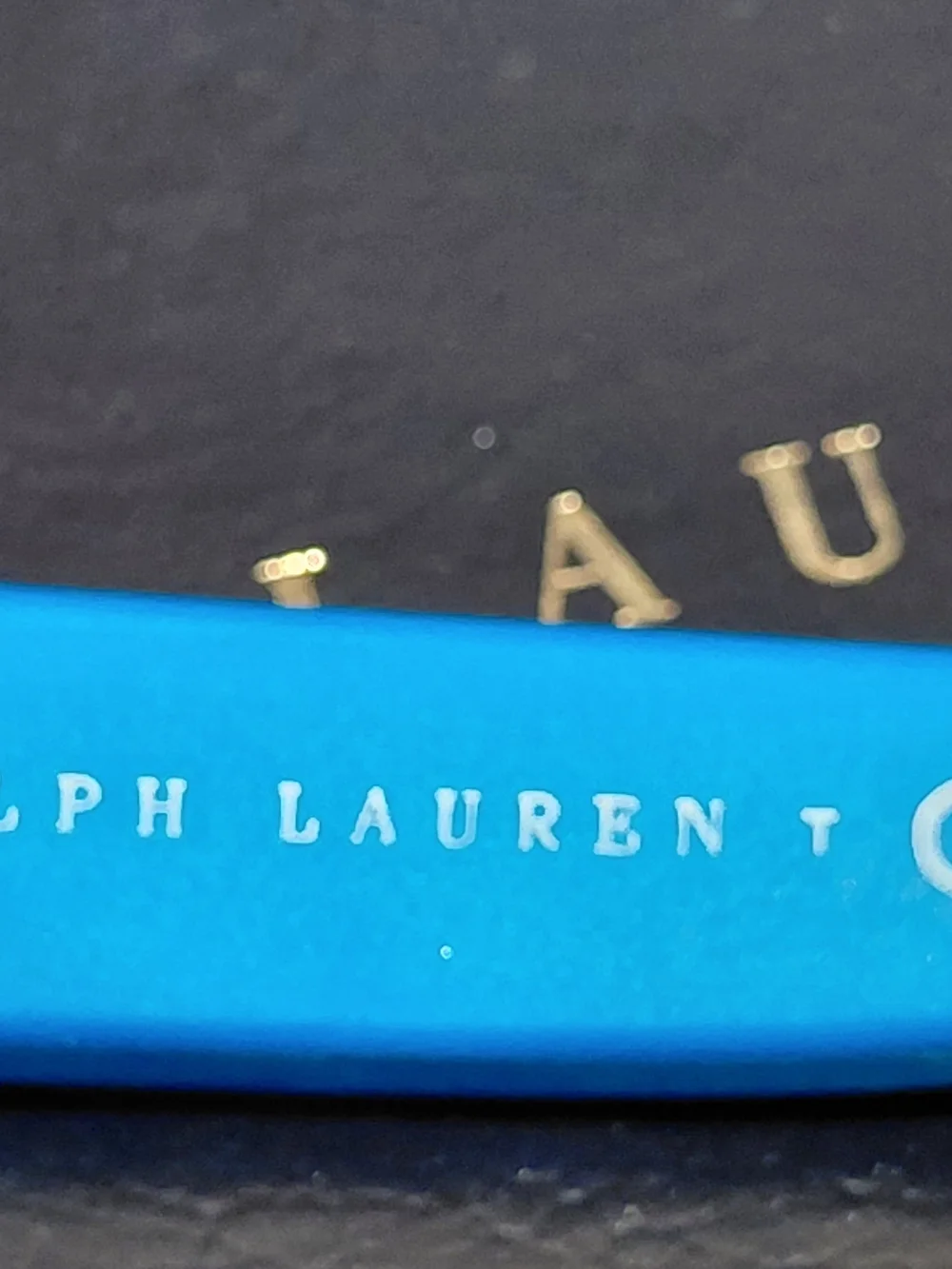 Polo by Ralph Lauren Green Frame Sunglasses with Blue Lenses